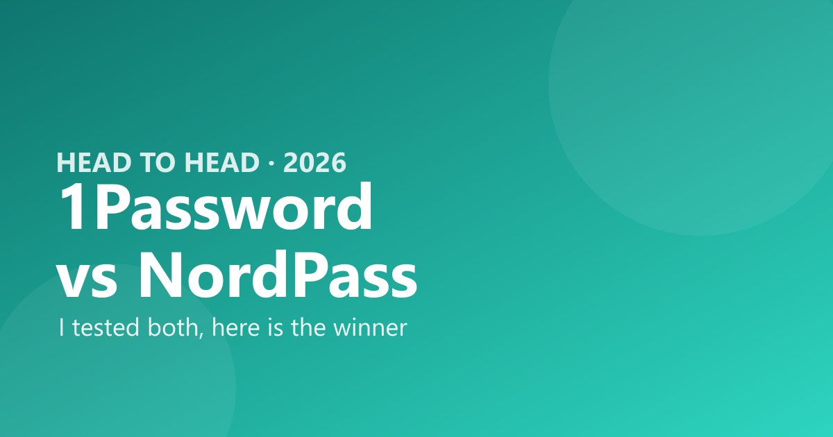 1Password vs NordPass comparison by The Software Brief