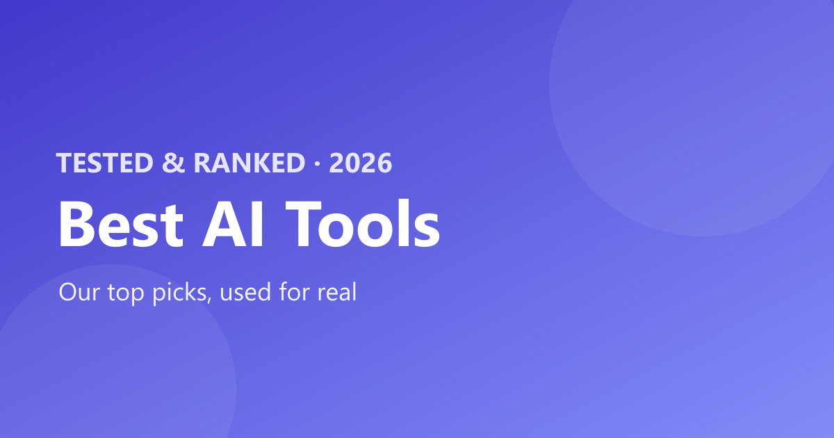 Best AI tools 2026, tested and ranked by The Software Brief