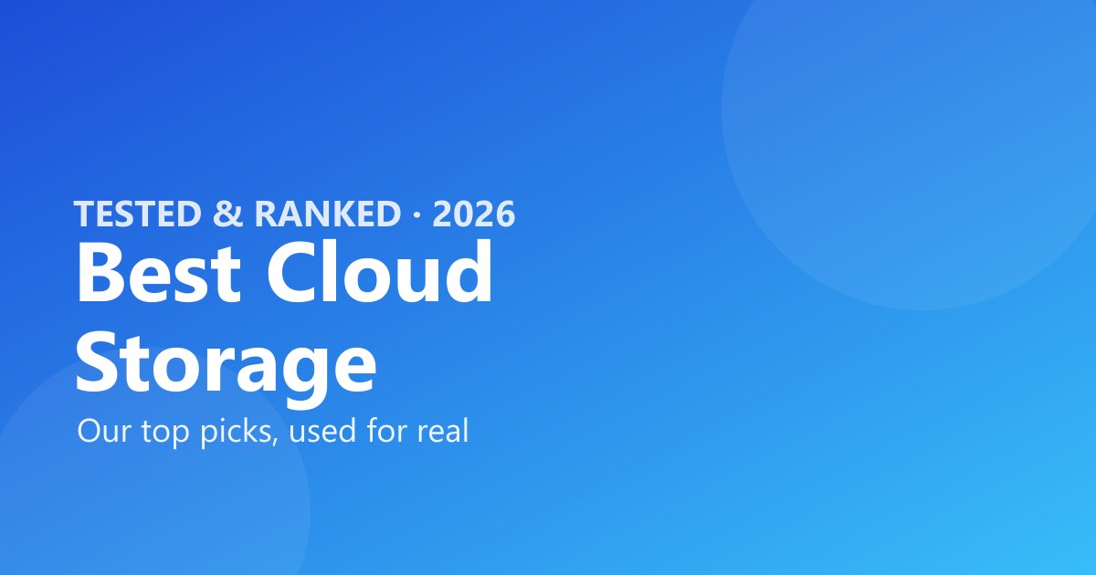 Best cloud storage 2026, tested and ranked by The Software Brief