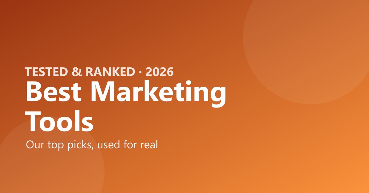 Best marketing tools 2026, tested and ranked by The Software Brief