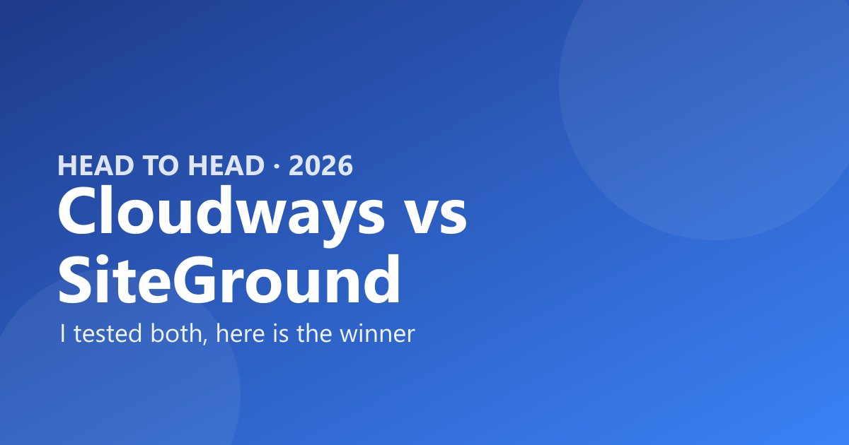 Cloudways vs SiteGround comparison by The Software Brief