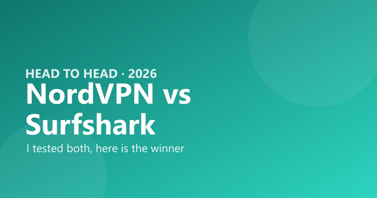 NordVPN vs Surfshark comparison by The Software Brief