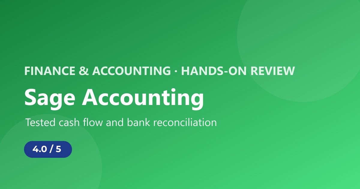 Sage Accounting homepage showing the small business accounting software dashboard with invoicing, bank reconciliation, and cash flow tools