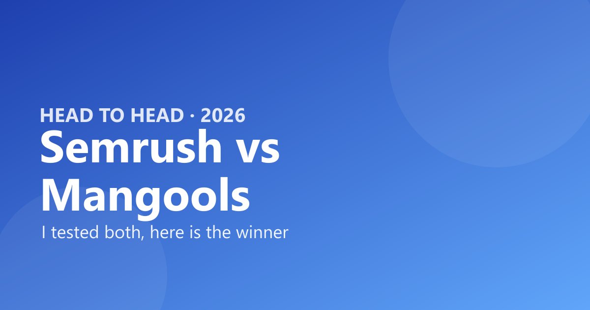 Semrush vs Mangools comparison by The Software Brief